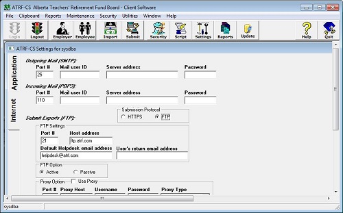 ATRF CS software screenshot showing second step in updating an email address