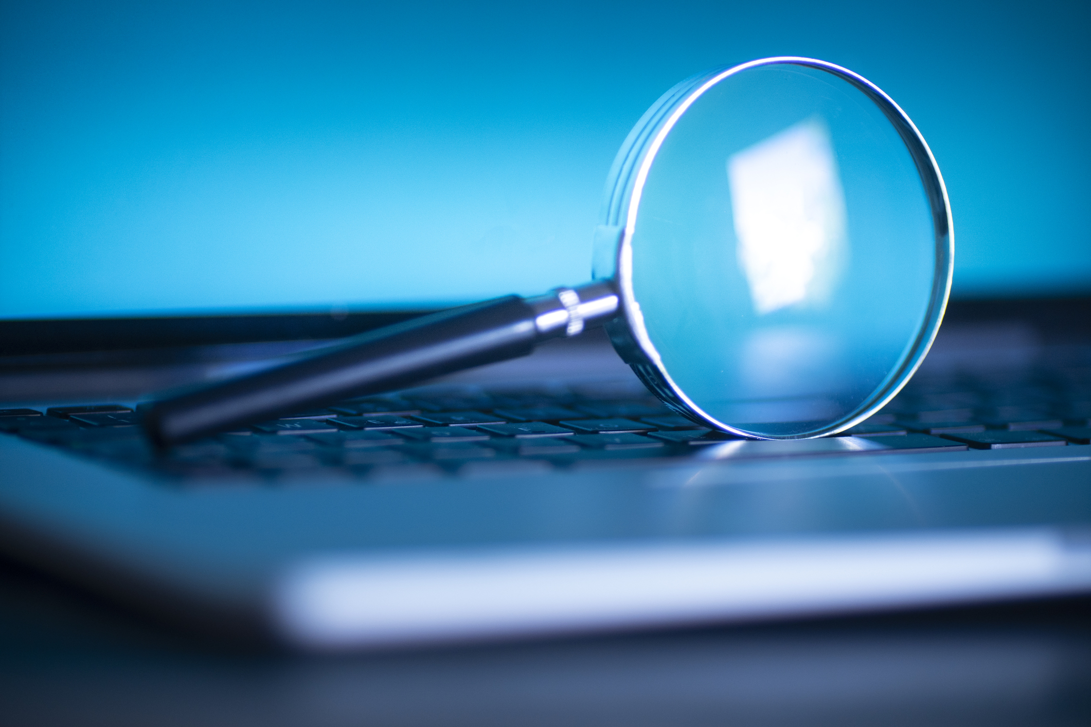 Laptop computer with magnifying